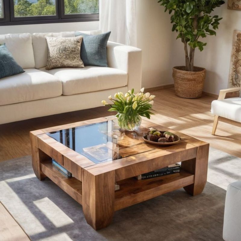 ban-sofa-vuong-go-tu-nhien Các mẫu bàn trà sofa vuông đẹp, độc đáo cho căn hộ