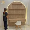 Kệ Trang Trí Gỗ Kết Hợp Bàn Làm Việc