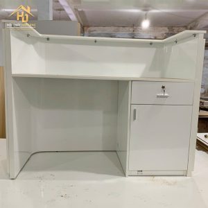Quầy Lễ Tân Trắng Giả Vân Đá Hiện Đại 2 quay le tan trang 6