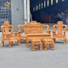 Bộ salon gỗ chạm phượng