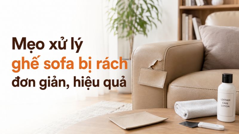 Mẹo xử lý ghế sofa bị rách đơn giản, hiệu quả 2026