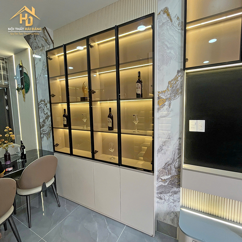 Tủ Rượu Âm Tường Gỗ MDF Cửa Kính Sang Trọng tu-trung-bay-ruou-4 Tủ Rượu Âm Tường Gỗ MDF Cửa Kính Sang Trọng