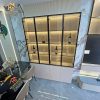 Tủ rượu  âm tường gỗ MDF cửa kính