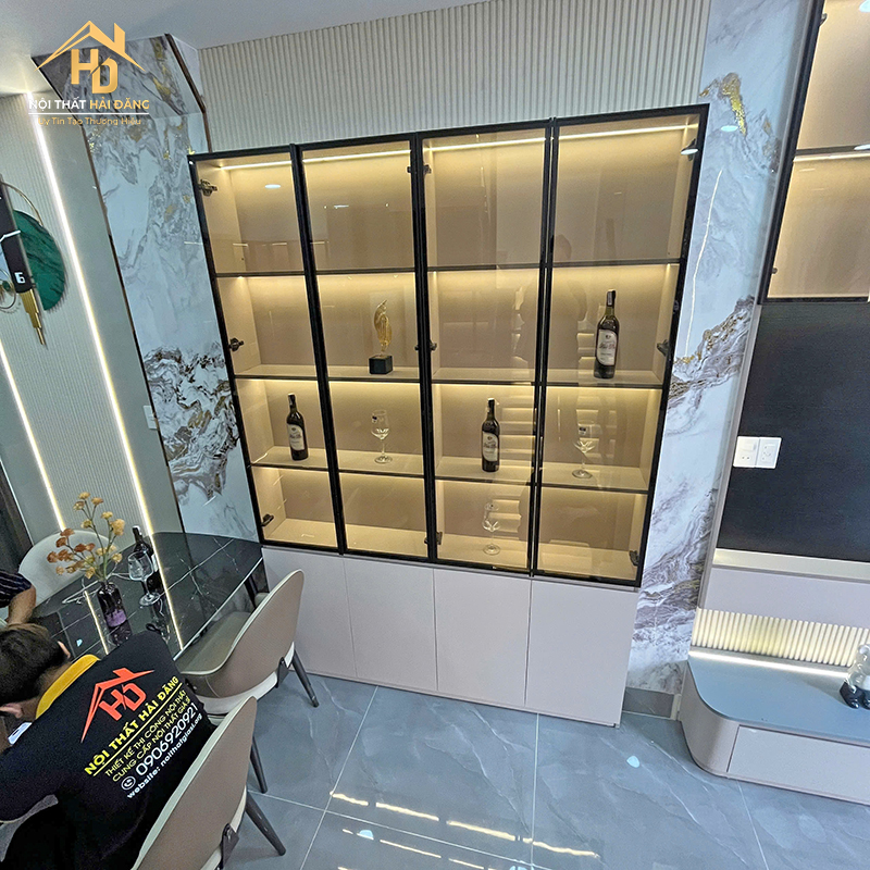 Tủ Rượu Âm Tường Gỗ MDF Cửa Kính Sang Trọng tu-trung-bay-ruou-5 Tủ Rượu Âm Tường Gỗ MDF Cửa Kính Sang Trọng