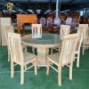 Bộ bàn ăn gỗ tròn 6 ghế