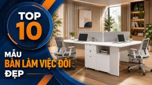 bàn làm việc đôi đẹp