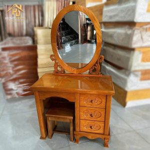 Bàn phấn sồi màu xoan 80cm