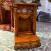 Bàn thờ ông địa gỗ tràm cột trơn có đèn
