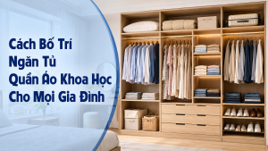 cách bố trí tủ quần áo khoa học