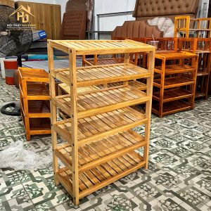 Kệ Giày Dép Gỗ 6 Tầng Đơn Giản 4 ke giay 6 tang 4
