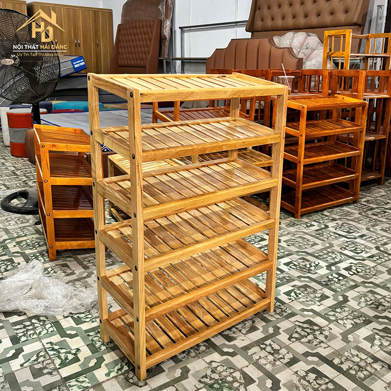 Kệ Giày Dép Gỗ 6 Tầng Đơn Giản ke-giay-6-tang-4 Kệ Giày Dép Gỗ 6 Tầng Đơn Giản