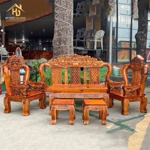 Bộ salon gỗ hoàng gia tay 12