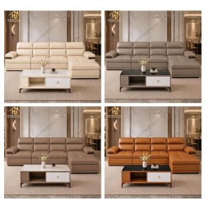 Bộ sofa da góc L 2m8 x 1m8