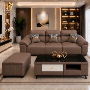 Bộ Sofa Phòng Khách Bọc Da Nhiều Màu Hiện Đại 6 sofa goc l 2m2 4