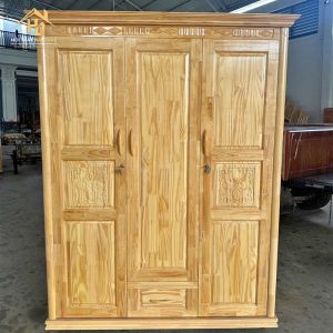 Tủ quần áo gỗ thông