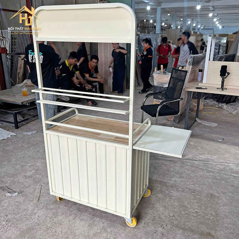 Xe Cafe Di Động Tích Hợp Bàn Gấp Tiện Lợi xe-cf-1 Xe Cafe Di Động Tích Hợp Bàn Gấp Tiện Lợi