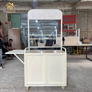 Xe cafe di động tích hợp bàn gấp