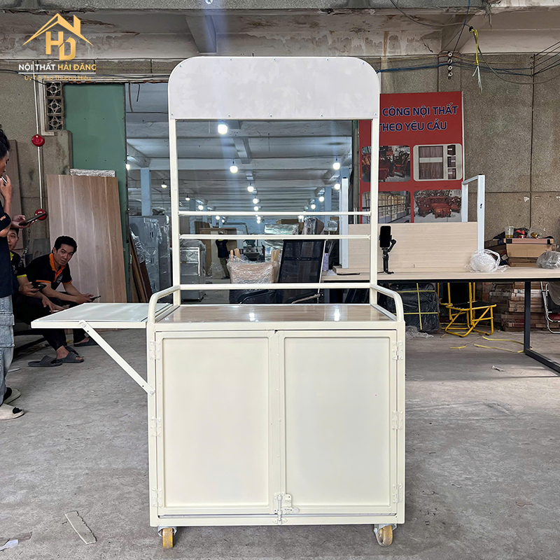 Xe Cafe Di Động Tích Hợp Bàn Gấp Tiện Lợi xe-cf-2 Xe Cafe Di Động Tích Hợp Bàn Gấp Tiện Lợi
