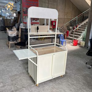 Xe Cafe Di Động Tích Hợp Bàn Gấp Tiện Lợi 2 xe cf 3