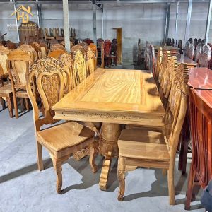 Bộ bàn ăn vuông 8 ghế