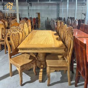 Bộ Bàn Ăn Vuông 8 Ghế Sang Trọng 2 bo ban an vuong 8 ghe 3