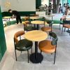 Bộ Bàn Cafe Tròn Ghế Tựa Lưng Cong