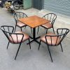 Bộ bàn ghế cafe tựa lưng cong