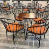 Bộ bàn ghế cafe bành đáy lót nệm