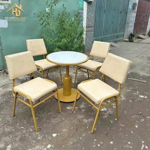 Bàn ghế cafe lotte tựa lớn