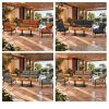 Bàn ghế sofa tựa lưng đính nút