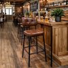 ghế bar nệm vuông nâu