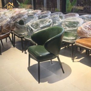 Ghế cafe bọc nệm lưng bo