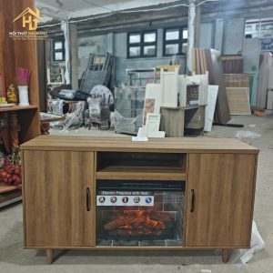 Kệ tivi tích hợp lò sưởi điện