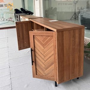 Tủ Kệ Tivi Gỗ Vân Xương Cá Hai Cánh 3 ke tivi go 12