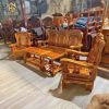 Bộ salon gỗ chạm hoa văn