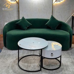 Sofa Bọc Nhung Bo Góc Hiện Đại (Nhiều Màu) 4 sofa nhung bo goc 4