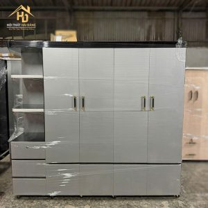 Tủ quần áo nhựa 4 cánh kèm kệ
