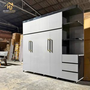 Tủ Quần Áo Nhựa 4 Cánh Kèm Kệ Hiện Đại 2 tu qan ao 4 canh kem ke 2