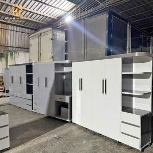 Tủ Quần Áo Nhựa 4 Cánh Kèm Kệ Hiện Đại 3 tu qan ao 4 canh kem ke 4
