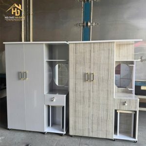 Tủ áo nhựa 2 cánh kèm bàn trang điểm