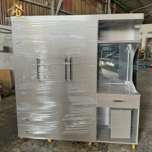 Tủ quần áo nhựa 3 cánh liền bàn trang điểm