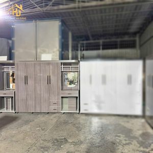 Tủ quần áo nhựa 4 cánh liền bàn phấn