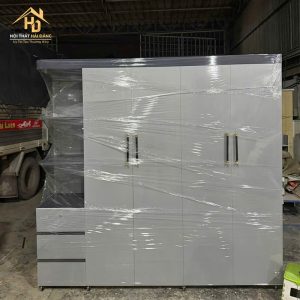 Tủ Quần Áo Nhựa 4 Cánh Kèm Kệ Hiện Đại 4 tu quan aop nhua 4 canh kem ke