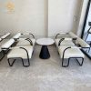 Bộ Bàn Ghế Sofa Cafe Bọc Nệm Trắng
