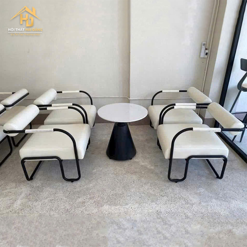 Bộ Bàn Ghế Sofa Cafe Bọc Nệm Trắng ban-cafe-4-ghe-trang Bộ Bàn Ghế Sofa Cafe Bọc Nệm Trắng