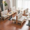 Bộ bàn ghế cafe chân trụ đế vuông