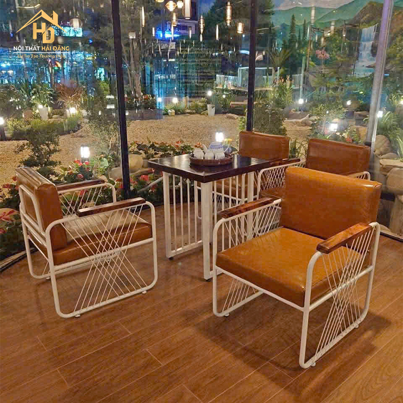 Bàn Ghế Cafe Sắt Trắng Đan Dây Sang Trọng ban-ghe-cafe-da-nau Bàn Ghế Cafe Sắt Trắng Đan Dây Sang Trọng