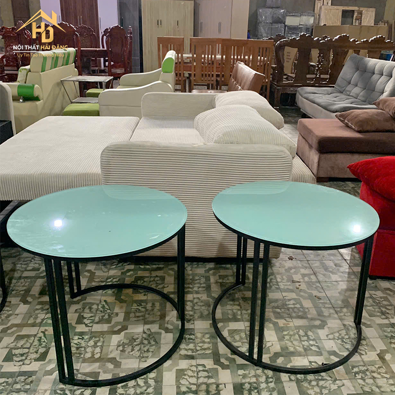 Bàn Sofa Đôi Tròn Mặt Kính ban-sofa-doi-mat-kinh-2 Bàn Sofa Đôi Tròn Mặt Kính