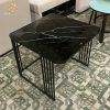 Bàn sofa mặt vân kính đen