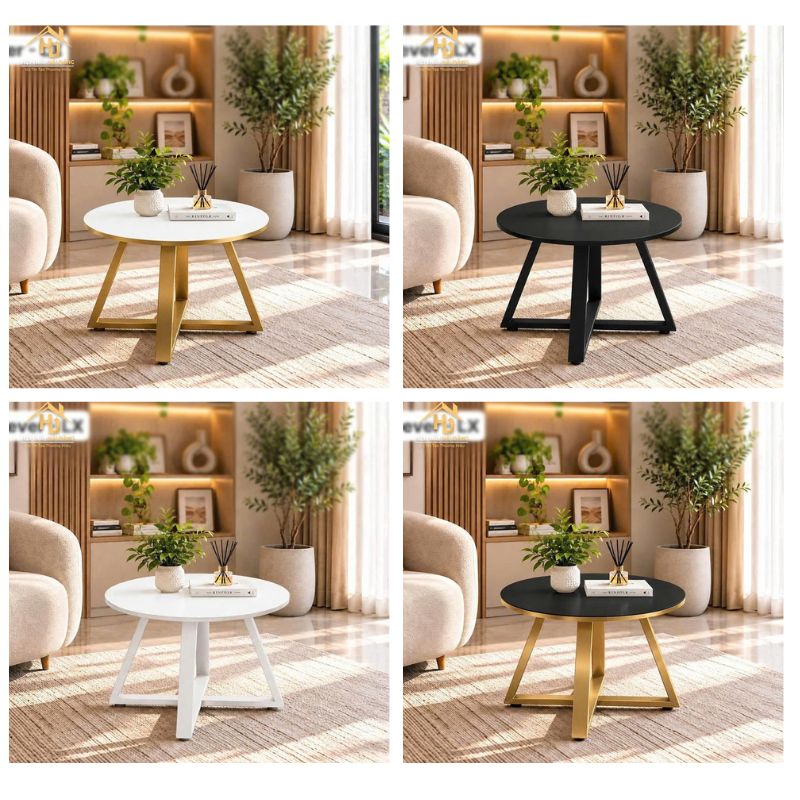 ban sofa Bàn sofa tròn chân tam giác
